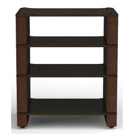 Blok Stax 2G 4 polcos hifi állvány - dió + fekete
