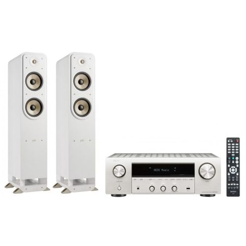 Denon DRA-800H - prémium ezüst + Polk Audio ES55 - fehér sztereó szett