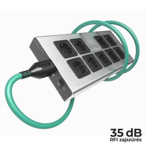 IsoTek V5 Corvus + Initium (1.5 m) hálózati tápelosztó és szűrő
