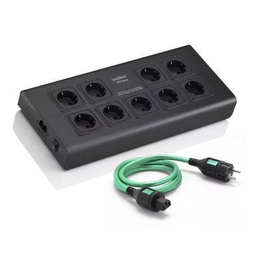 IsoTek V5 Corvus + Initium (1.5 m) hálózati tápelosztó és szűrő - fekete