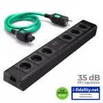 IsoTek V5 Polaris + Initium (1.5 m) hálózati tápelosztó és szűrő - fekete