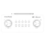 Kenwood CR-ST100S-W hálózatos asztali rádió