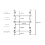 Norstone Como II hifi állvány modul