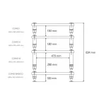 Norstone Como II hifi állvány modul