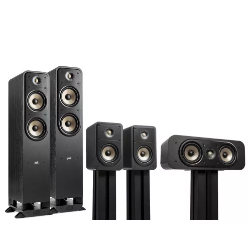 Polk Audio Signature ES55 + ES15 + ES30C 5.0 hangfalszett - fekete