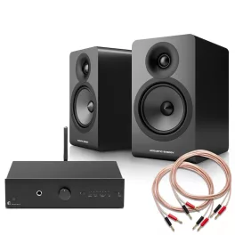 Pro-Ject Stereo Box E erősítő + Acoustic Energy AE100 hangfal + Pro-Ject hangfalkábel mini hifi szett - fekete