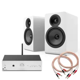 Pro-Ject Stereo Box E erősítő + Acoustic Energy AE100 hangfal + Pro-Ject hangfalkábel mini hifi szett - feher