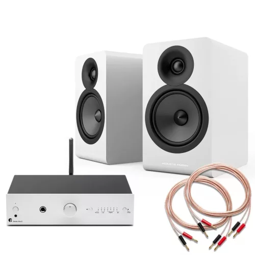 Pro-Ject Stereo Box E erősítő + Acoustic Energy AE100 hangfal + Pro-Ject hangfalkábel mini hifi szett - feher