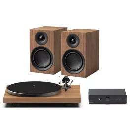 Pro-Ject színes hangrendszer E - komplett hifi szett - dió