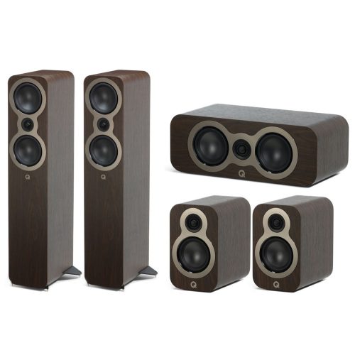 Q Acoustics 3050c + 3010c + 3090c 5.0 hangfalszett - dió