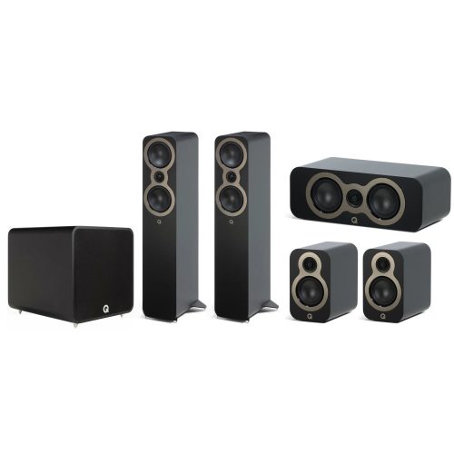 Q Acoustics 3050c + 3010c + 3090c + Q B12 5.1 hangfalszett - fekete