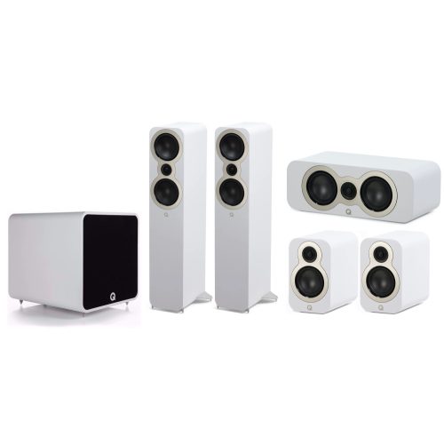 Q Acoustics 3050c + 3010c + 3090c + Q B12 5.1 hangfalszett - fehér