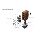 Wharfedale Aura 2 polc hangfal - lakk dió